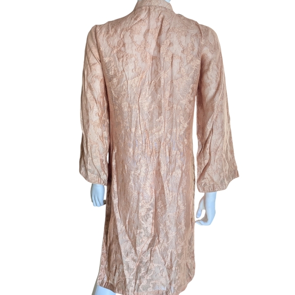Agha Noor Embroidered Peach Tunic Dress - Picture 3 of 10